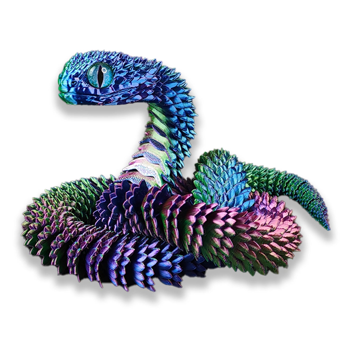 3D Printed Snake Movable Joint Simulation 3D Printed Figures Newyear Decoration 2025 Traditional Table 3D Ornament for Kids Gift