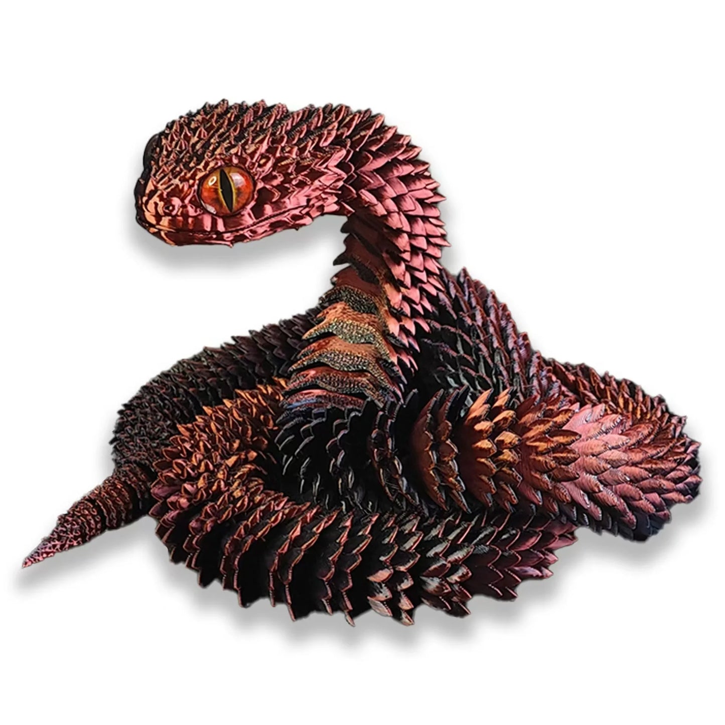 3D Printed Snake Movable Joint Simulation 3D Printed Figures Newyear Decoration 2025 Traditional Table 3D Ornament for Kids Gift