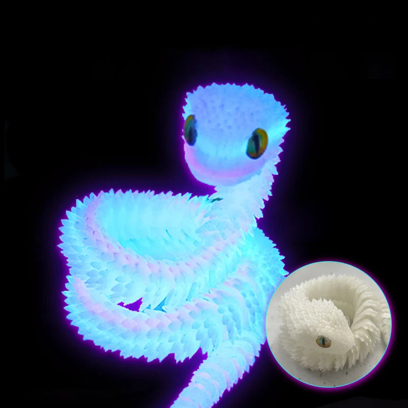 3D Printed Snake Movable Joint Simulation 3D Printed Figures Newyear Decoration 2025 Traditional Table 3D Ornament for Kids Gift