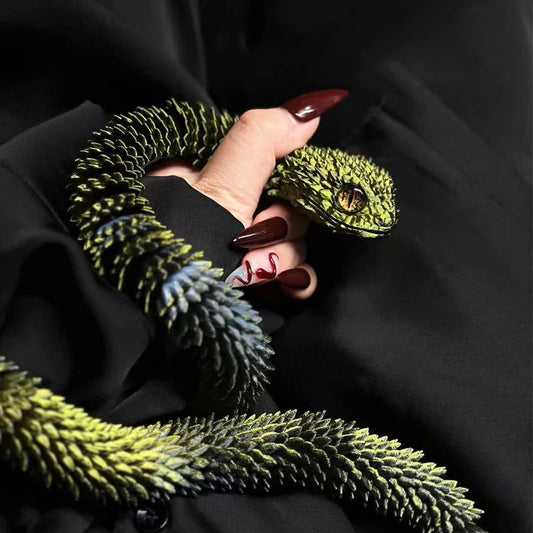 3D Printed Snake Movable Joint Simulation 3D Printed Figures Newyear Decoration 2025 Traditional Table 3D Ornament for Kids Gift